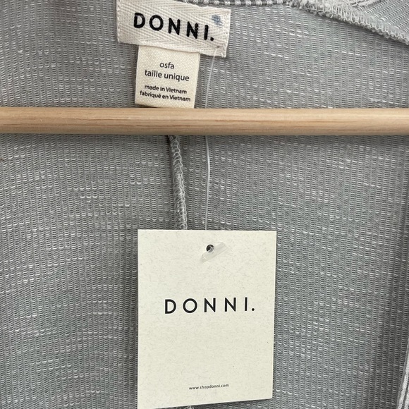 Anthropologie’s DONNi. Lagenlook Striped Ribbed Open Cardigan Sweater One Size - Picture 8 of 9